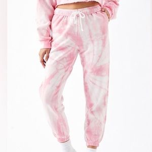 Pacsun Pink & White Tie Dye Sweatpants | Small